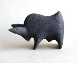 Ceramic Sculpture - The Bull, Gift For Him , Anniversary Animal Figurines From Clay