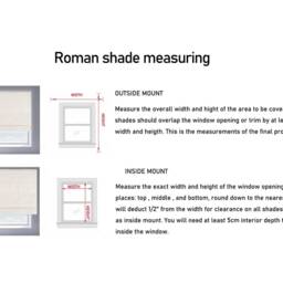 Natural Color 100% Striped Linen Roman Shade With Chain Mechanism, Window Treatment, Custom Made Relaxed - thumbnail 2