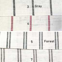 Natural Color 100% Striped Linen Roman Shade With Chain Mechanism, Window Treatment, Custom Made Relaxed - thumbnail 3