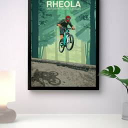 Rheola Mountain Bike Trail Art Print Wales Forest Poster - thumbnail 3