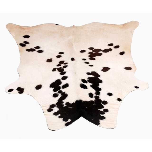 Authentic Black & White Cowhide Rug - Medium Natural Leather Skin For Elegant Interiors - 54 X 51 - image 1