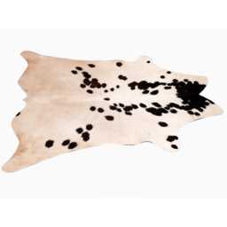 Authentic Black & White Cowhide Rug - Medium Natural Leather Skin For Elegant Interiors - 54 X 51 - thumbnail 4