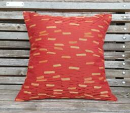 Burnt Orange Pillow Cover, Rust Cushion Fall Decor, Deep & Gold, Thanksgiving - thumbnail 1