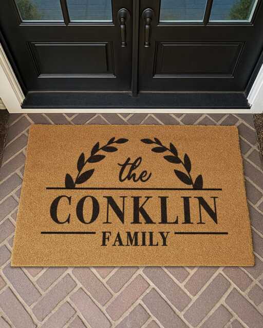 Modern Last Name Doormat - Sleek Personalized Welcome Mat - image 1
