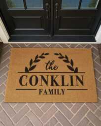 Modern Last Name Doormat - Sleek Personalized Welcome Mat - thumbnail 1