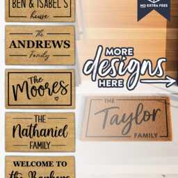 Modern Last Name Doormat - Sleek Personalized Welcome Mat - thumbnail 2