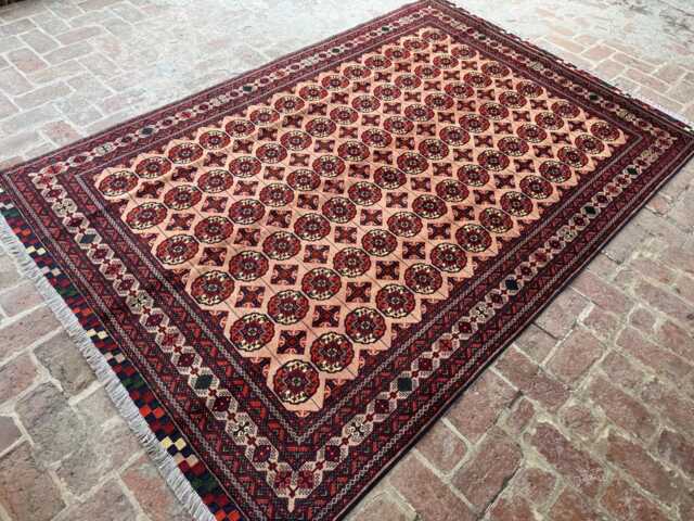 6x9 Handmade Hand-Knotted Afghan Wool Rug - Authentic Tribal Geometric Design Large Oriental Carpet For Living Room Or Bedroom Gift - image 1