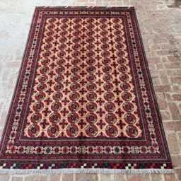 6x9 Handmade Hand-Knotted Afghan Wool Rug - Authentic Tribal Geometric Design Large Oriental Carpet For Living Room Or Bedroom Gift - thumbnail 3