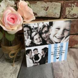 Mothers Day Gift, Mum Photo, Chunky Wood Mom Personalised Day, Nanny Photo Block, Gift For Her, Birthday Frame - thumbnail 4