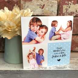Mothers Day Gift, Mum Photo, Chunky Wood Mom Personalised Day, Nanny Photo Block, Gift For Her, Birthday Frame - thumbnail 3
