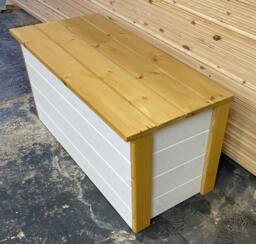storage Trunk Farmhouse Ottoman Wooden Chest