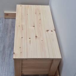 storage Trunk Farmhouse Ottoman Wooden Chest - thumbnail 3