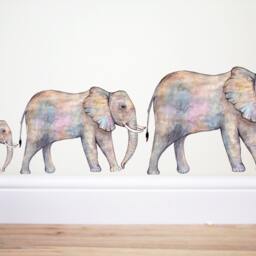 Elephant Wall Decal, Elephant Sticker, Nursery Decor, Pastel Decor, Safari Nursery, Wall Decals, Children's Wall Decals, Big Elephant, Elephant Art - thumbnail 3