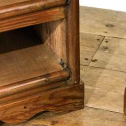 Two Rustic Bedside Cabinets - Bedroom Storage Pair Of Pitch Pine Chest Reclaimed - M-5818 - thumbnail 4
