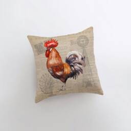 Red Rooster - Farmhouse Style Pillow Cover Modern Decor Throw Farm House Gift For Her - thumbnail 3