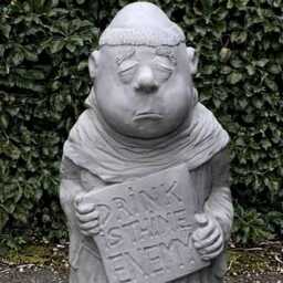 Funny Monk Garden Statue Concrete Sculpture Zen Decoration Humorous Yard Ornament Outdoor Patio Front Door Figurine - thumbnail 2