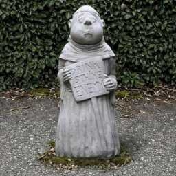 Funny Monk Garden Statue Concrete Sculpture Zen Decoration Humorous Yard Ornament Outdoor Patio Front Door Figurine - thumbnail 3