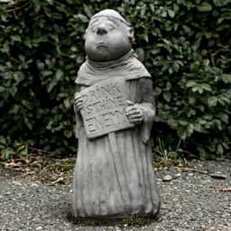 Funny Monk Garden Statue Concrete Sculpture Zen Decoration Humorous Yard Ornament Outdoor Patio Front Door Figurine - thumbnail 1