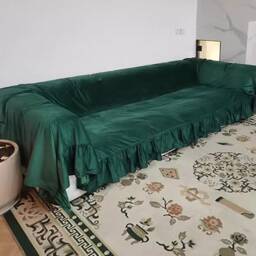 Hundreds Of Colours, Any Size, Emerald Sofa Slipcover, Velvet Couch Cover , Custom Made Sectional Cover, Home Decor - thumbnail 3