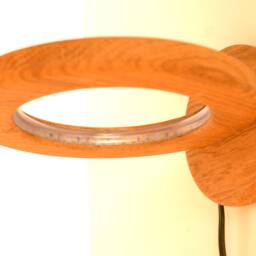 Wall Lamp From Natural Oak, Wooden Wall Sconce, Wood Lamp, Ring Of Wood, Circle Fixture Lighting, Original Lighting Rustic - thumbnail 4