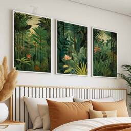 Henri Rousseau Floral Set Of 3 Posters, Botanical Prints, Wall Art, Tropical Decor, Jungle Art - thumbnail 2