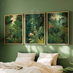 Henri Rousseau Floral Set Of 3 Posters, Botanical Prints, Wall Art, Tropical Decor, Jungle Art - thumbnail 3