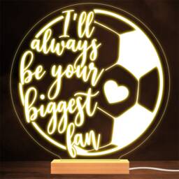 Always Be Your Biggest Fan Football Sports Personalised Gift Lamp Night Light - thumbnail 1