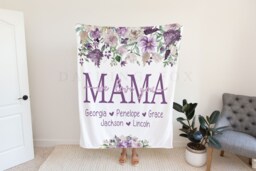 Christmas Gift For Mom, Grandma & Mom Present, We Love You Blanket, From Kids Wife, Grandparent