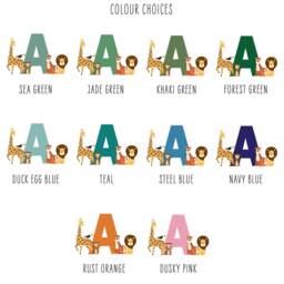Personalised Safari Nursery Decor - Custom Name Kids Bedroom Jungle Door Sign Fabric Wall Hanging Gift For Baby - thumbnail 2