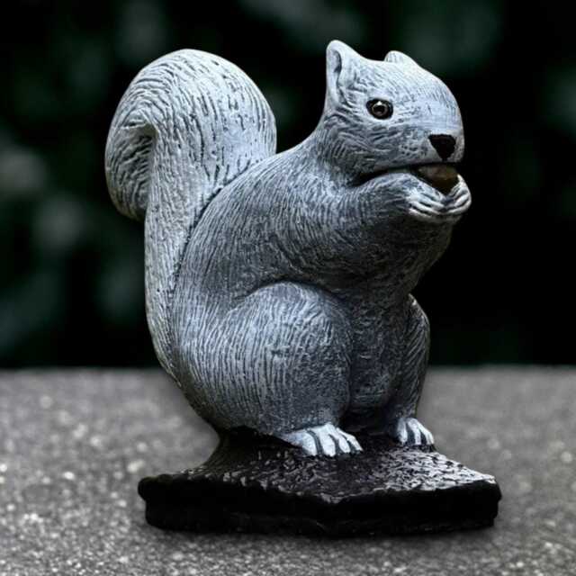 Outdoor Squirrel Statue Concrete Sculpture Stone Animal Decoration Handmade Art Squirrel Lover Gift Front Door Ornament - image 1