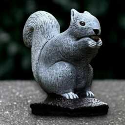 Outdoor Squirrel Statue Concrete Sculpture Stone Animal Decoration Handmade Art Squirrel Lover Gift Front Door Ornament - thumbnail 1