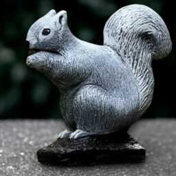 Outdoor Squirrel Statue Concrete Sculpture Stone Animal Decoration Handmade Art Squirrel Lover Gift Front Door Ornament - thumbnail 2