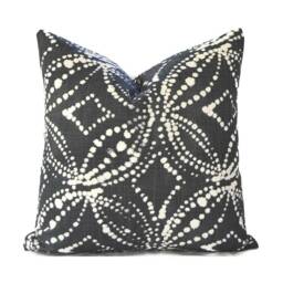 Indoor Pillow Cover With Zippers, Easy To Use & Washable, Charcoal Gray Black Gerardo Flame - thumbnail 1