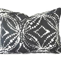 Indoor Pillow Cover With Zippers, Easy To Use & Washable, Charcoal Gray Black Gerardo Flame - thumbnail 2