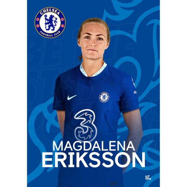 Chelsea Women Fc Eriksson 22/23 Headshot Poster - Officially Licensed Product A3/A4