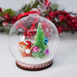 Handmade Highland Cow Ornament, Christmas Tree Decoration, Glass Bauble - thumbnail 4