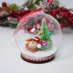 Handmade Highland Cow Ornament, Christmas Tree Decoration, Glass Bauble - thumbnail 2