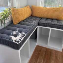 Custom Bench Cushion Indoor, Window Seat Cushion, French Style Tufted Floor - thumbnail 1