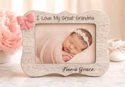 Great Grandma Gift Idea Personalized Picture Frame I Love My Custom Name Baby Photo Grandmother Keepsake - thumbnail 1