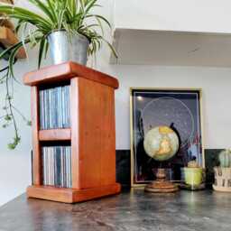 Cd Desktop Storage Stand Handmade Pinewood Organiser - thumbnail 3