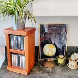 Cd Desktop Storage Stand Handmade Pinewood Organiser