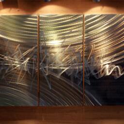 Abstract Metal Wall Art Sculpture, Modern 3D Painting, Indoor Outdoor Decor - thumbnail 2
