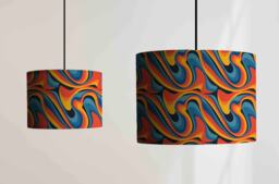 New Luxury Premium Quality Drum Abstract Lava Design Lamp Shade Pendant Light Multicoloured Pattern Available Many Shapes