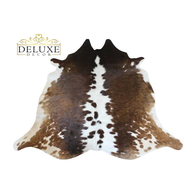 Tri-Color Cowhide Rug Premium Natural Animal Skin Area Rug - image 1
