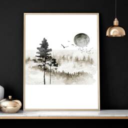 Office Decor Set X 3 Wall Art Prints, Home Japanese Art, Calming Zen Wall Decor, Japandi Illustration Living Room Minimalist - thumbnail 3