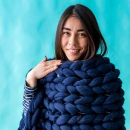 Chunky Knit Blanket Christmas Arm Chunky Giant Cozy Throw Gift For Mom, Super Throw, Gift - thumbnail 2