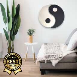 Yin Yang Acrylic Mirror Calming Wall Decor, Bespoke Colors & Sizes