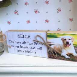 Pet Memorial, Dog Cat Memorial, Handmade Personalised Plaque, Photograph Frame, Remembrance, Memorial Gift - thumbnail 3