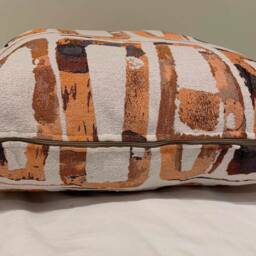 Handmade Cushion Cover Tapestry Orange Geometric - thumbnail 2