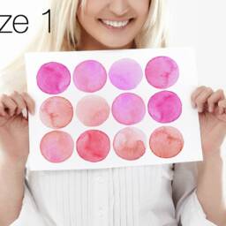 Wall Decals Watercolor Circles, Shades Of Pink, Tile Decals, Furniture Hand-Painted Dot Home D??cor - thumbnail 2